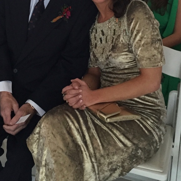 Stunning Alberto Makali Beaded Gown Sz 4 - Picture 6 of 6